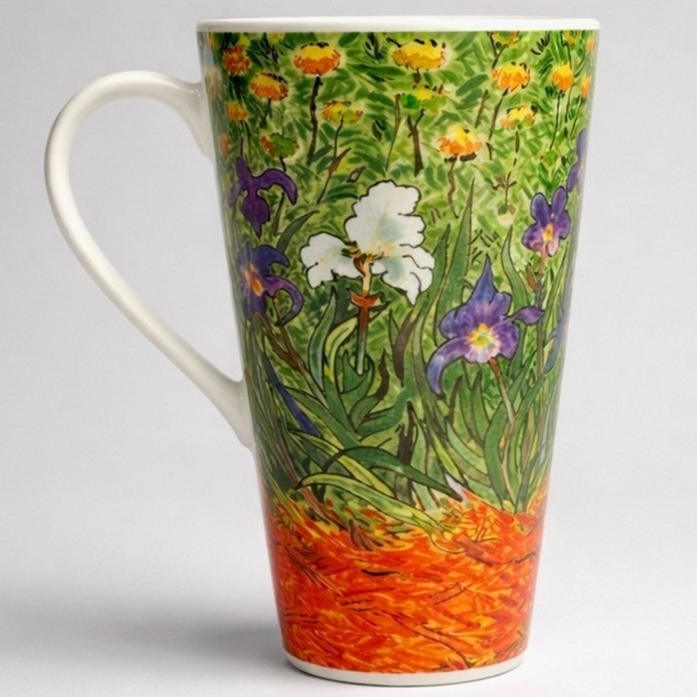 Chaleur Master Series Vincent Van Gogh Irises Tall Latte Mug Multicolor Like New - Picture 3 of 6